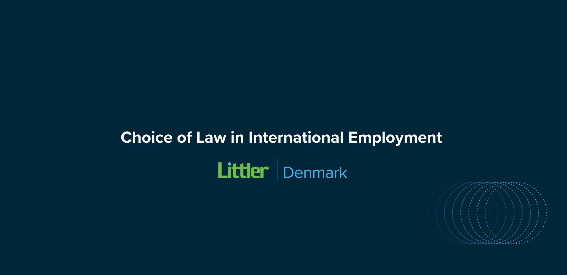 Choice of Law in International Employment