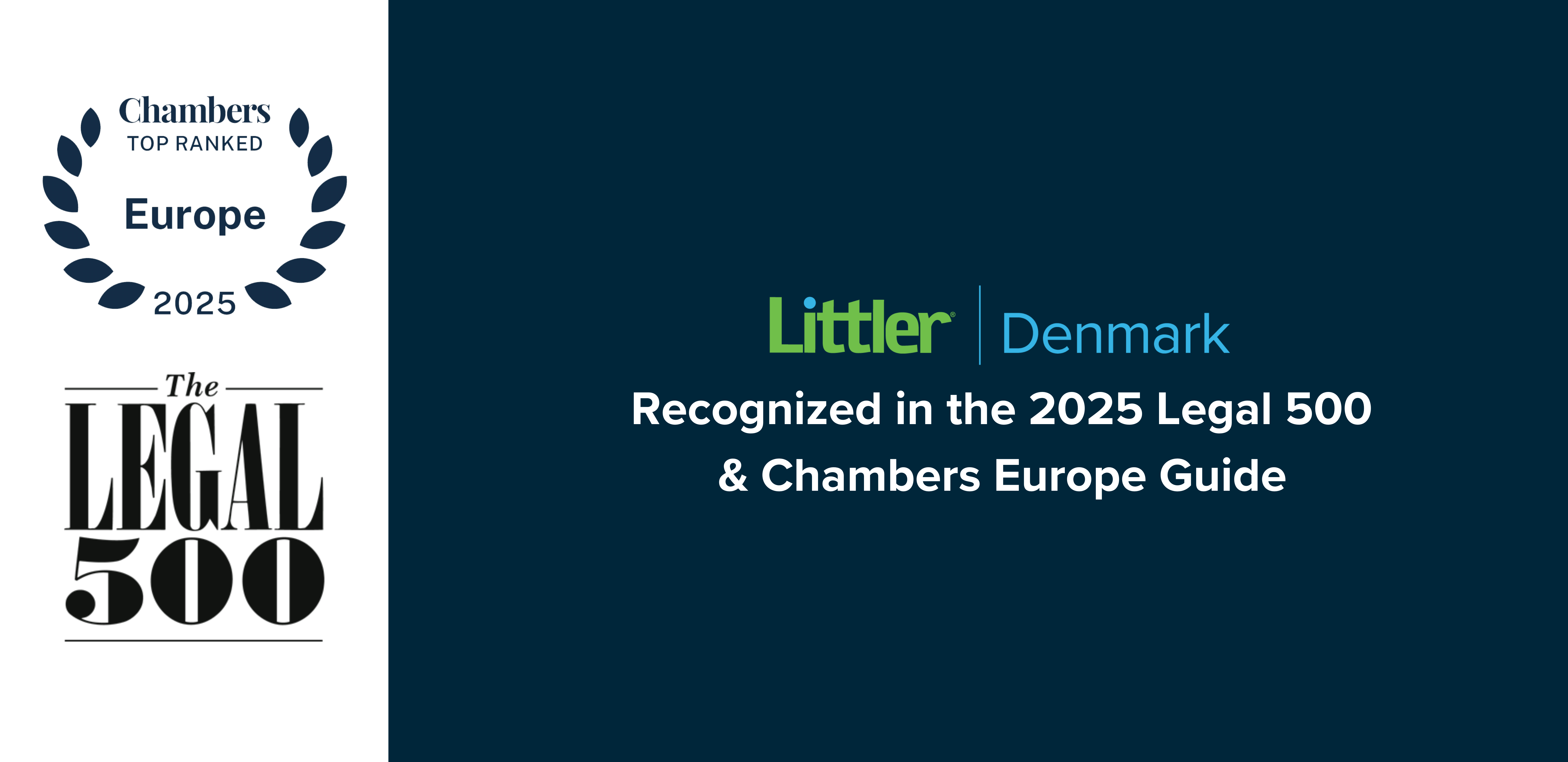 Littler | Denmark recognized by Chambers & Partners and Legal 500